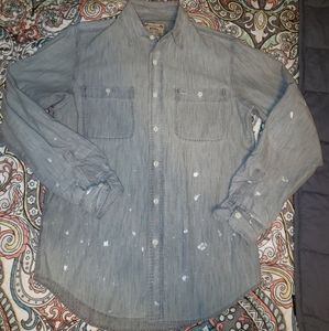 Polo ralph Lauren grey chambray paint splatter